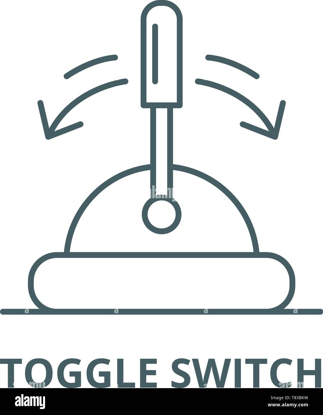 Toggle switch vector line icon, linear concept, outline sign, symbol ...