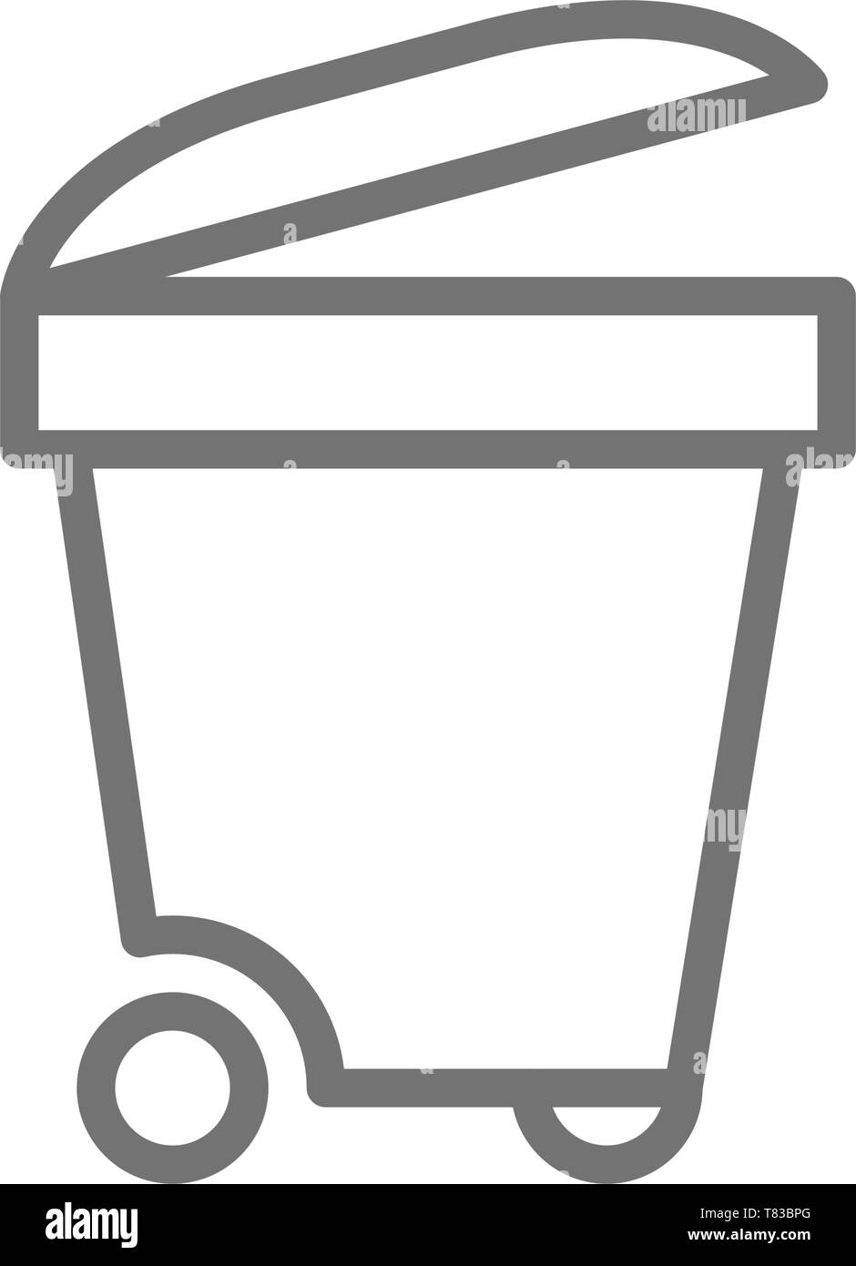 Trash bin, trashcan, waste, garbage line icon Stock Vector Image & Art