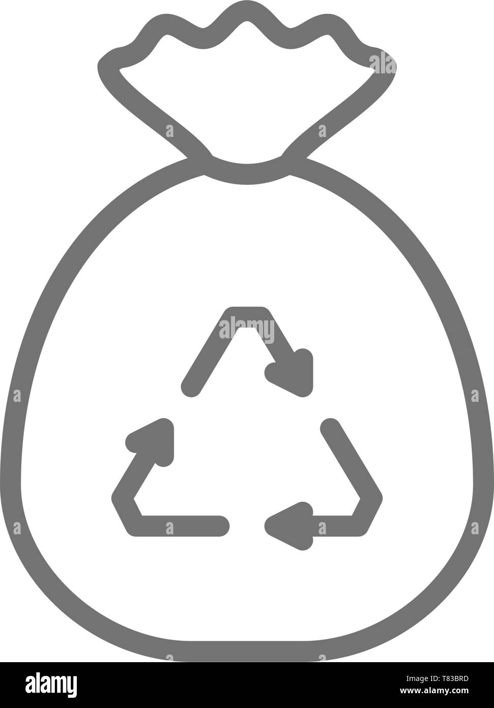 Garbage bag, waste recycling, bagful trash line icon Stock Vector Image & Art Alamy