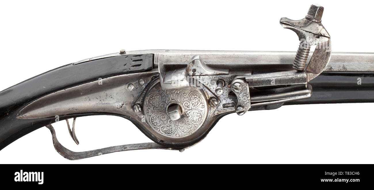 A Long Wheellock Pistol Suhl, Circa 1630. Octagonal Barrel In 12.8 Mm - Foto 10