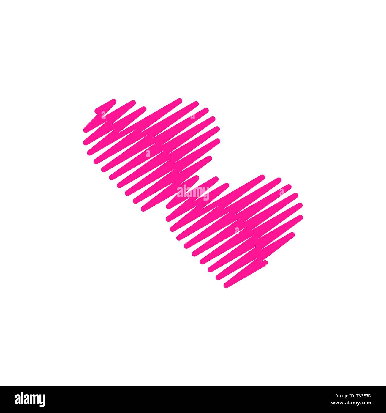 Hand painted two red hearts on white background Stock Vector Image ...