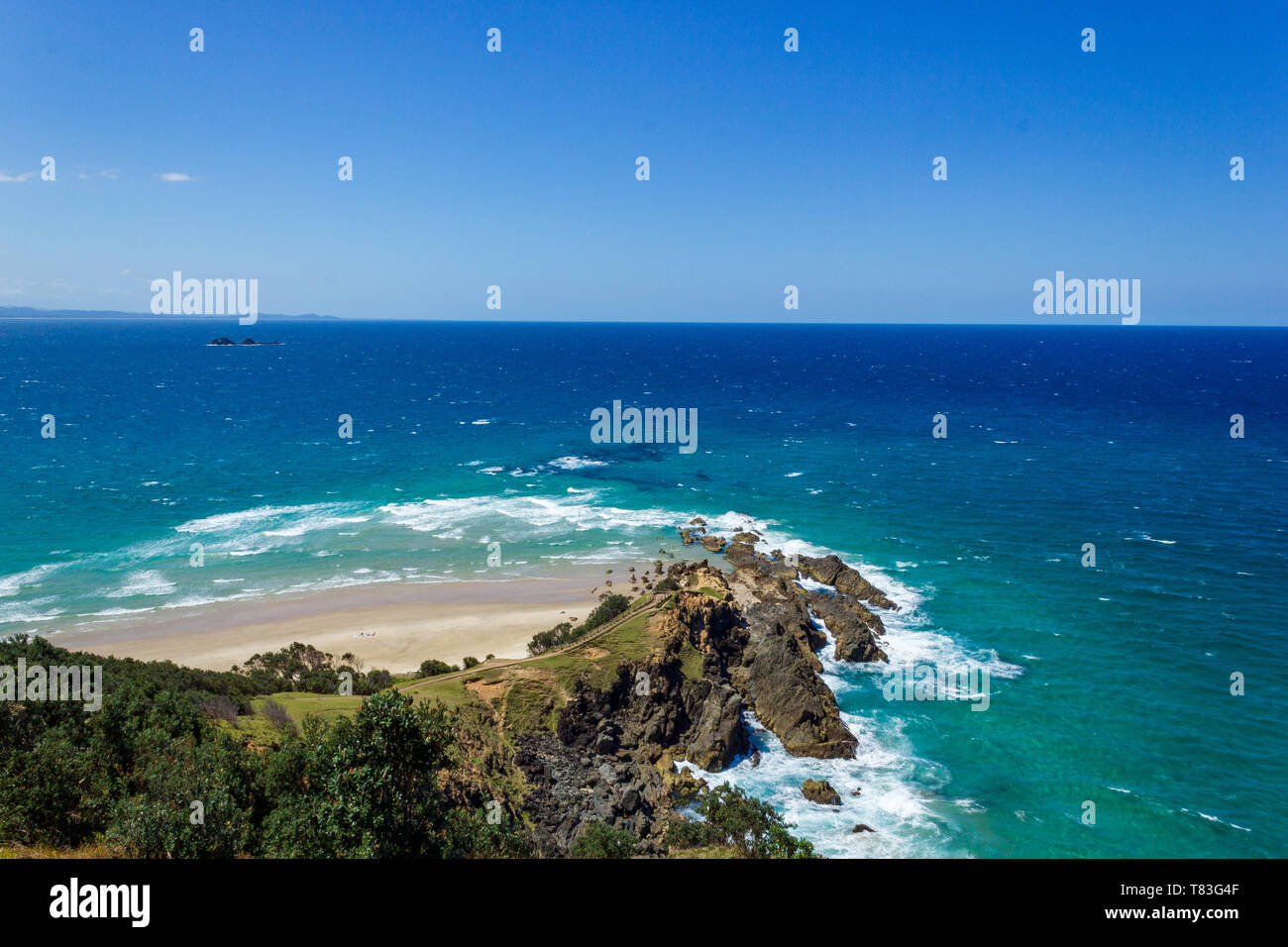 Clear water at the Pass, Byron Bay. Stock Photo