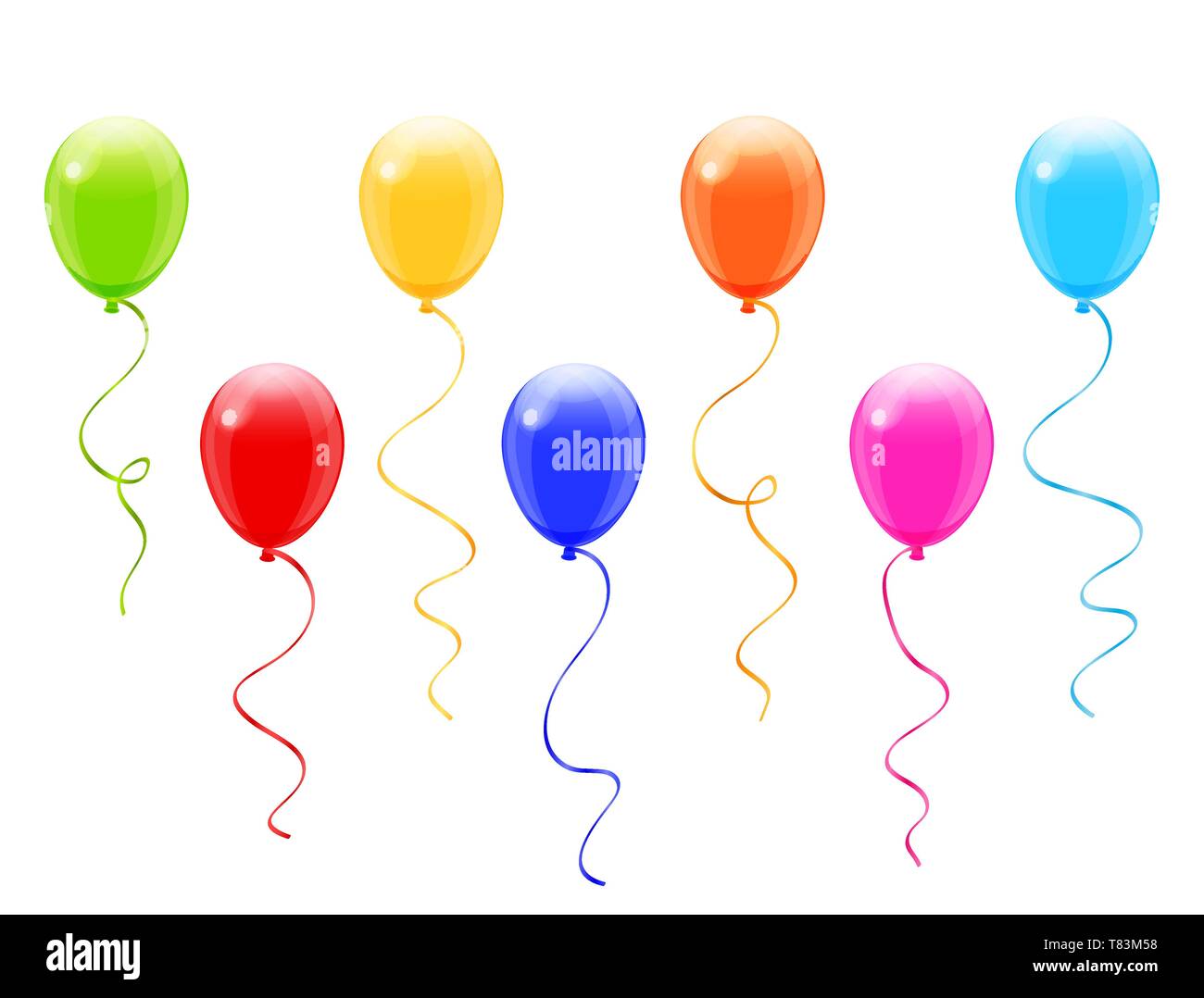 Colorful balloons on white background vector Stock Vector Image & Art ...