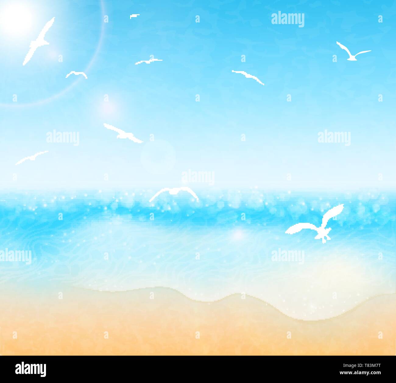 Sea summer background vector Stock Vector Image & Art - Alamy