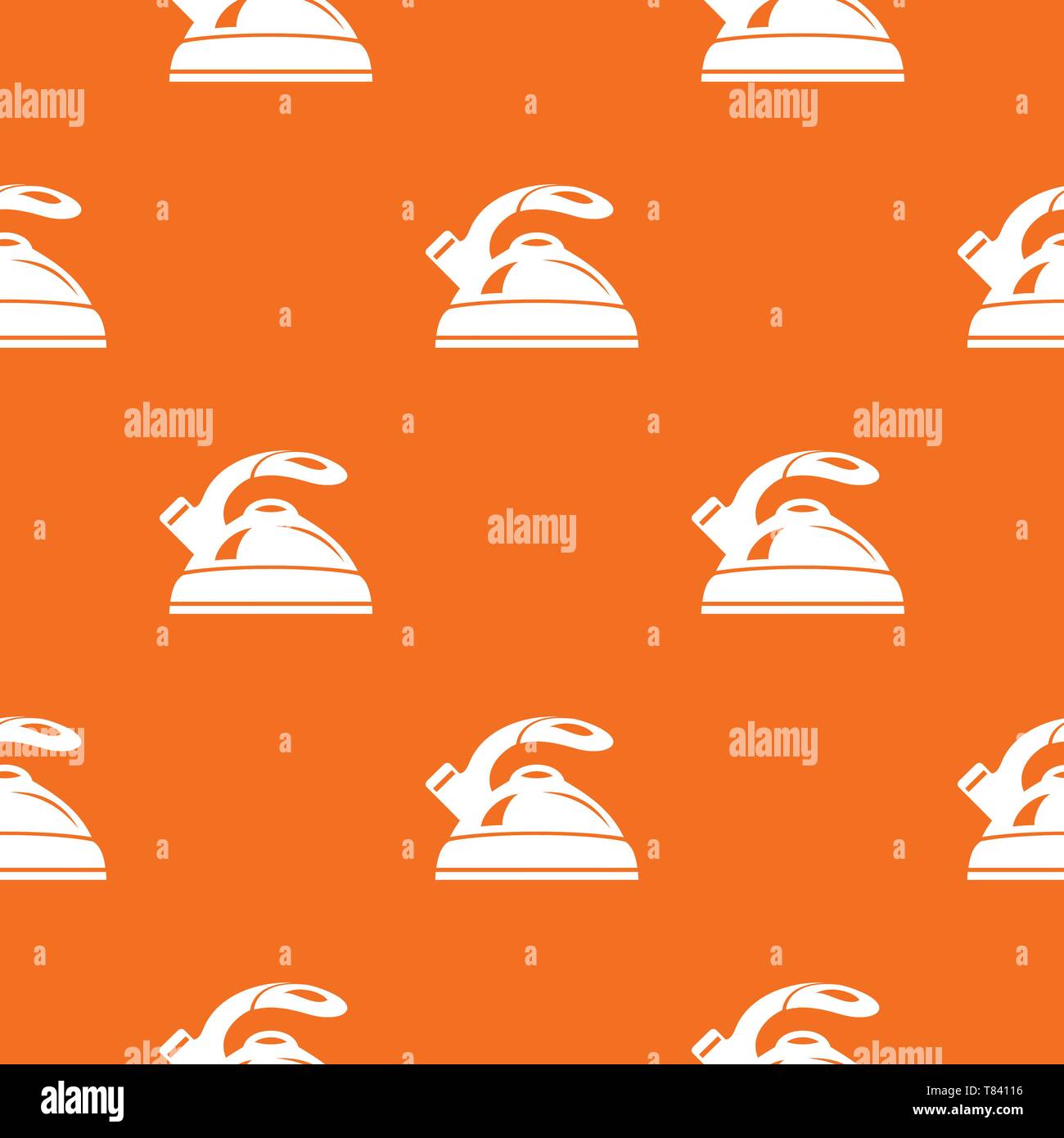 Kettle pattern vector orange Stock Vector
