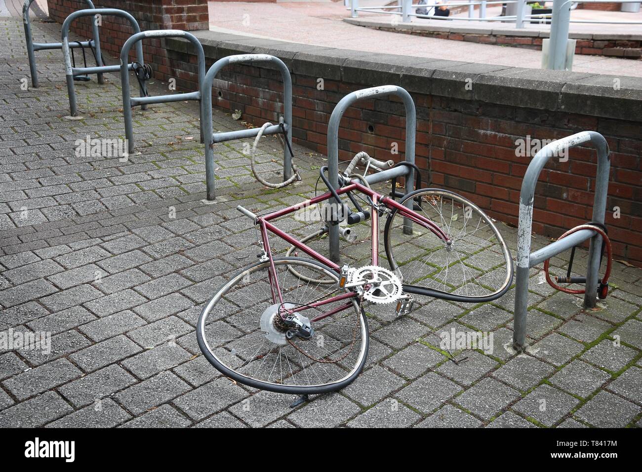 Damaged bike rack hi-res stock photography and images - Alamy