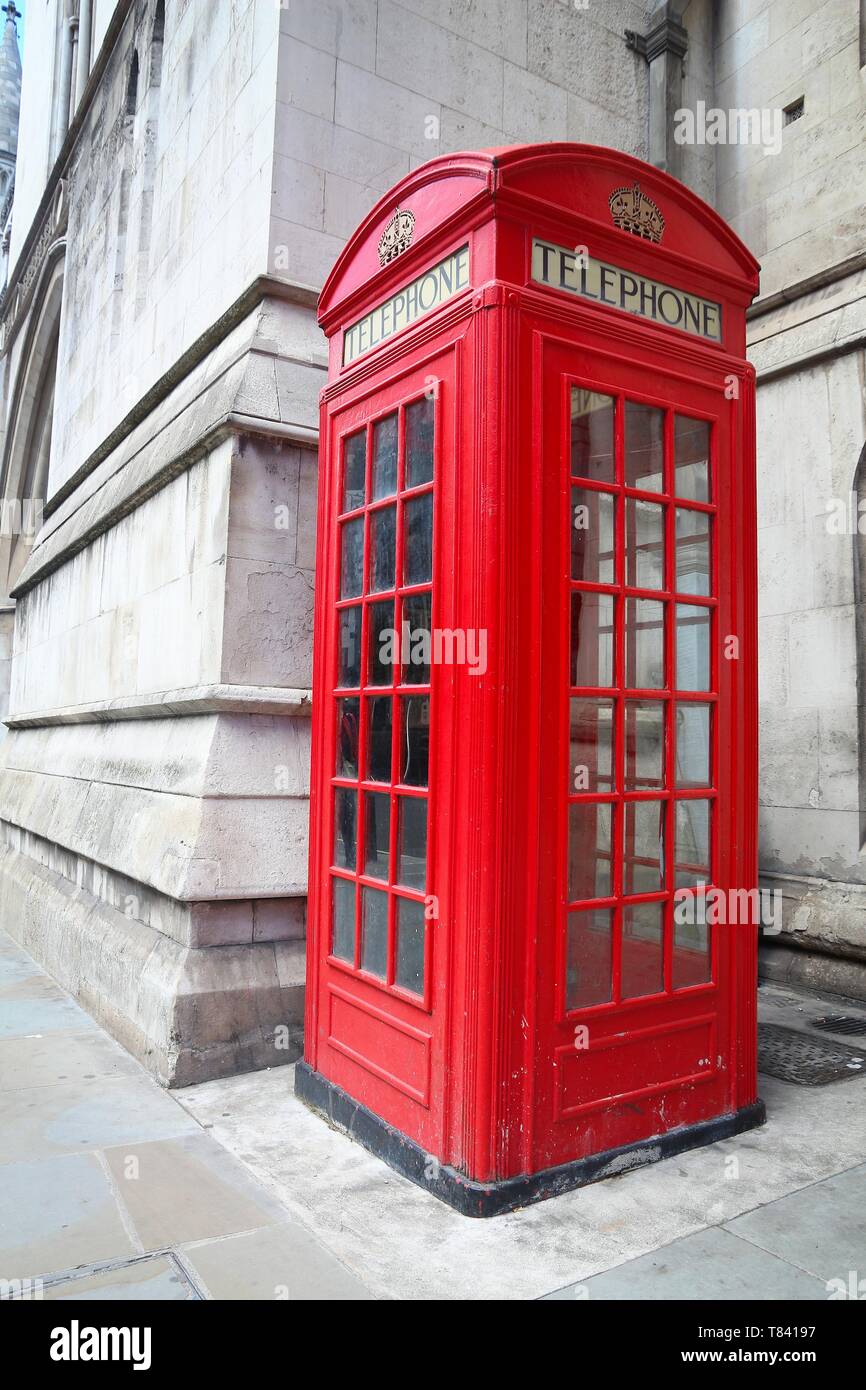 London phone box red telephone kiosk in the UK Stock Photo Alamy