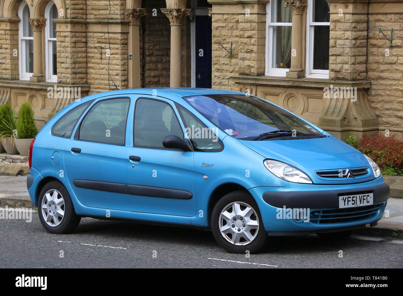 YORKSHIRE, UK - JULY 11, 2016: Citroen Xsara Picasso compact MPV car parked in Saltaire, Yorkshire, UK. Citroen is part of PSA group. PSA manufactured Stock Photo