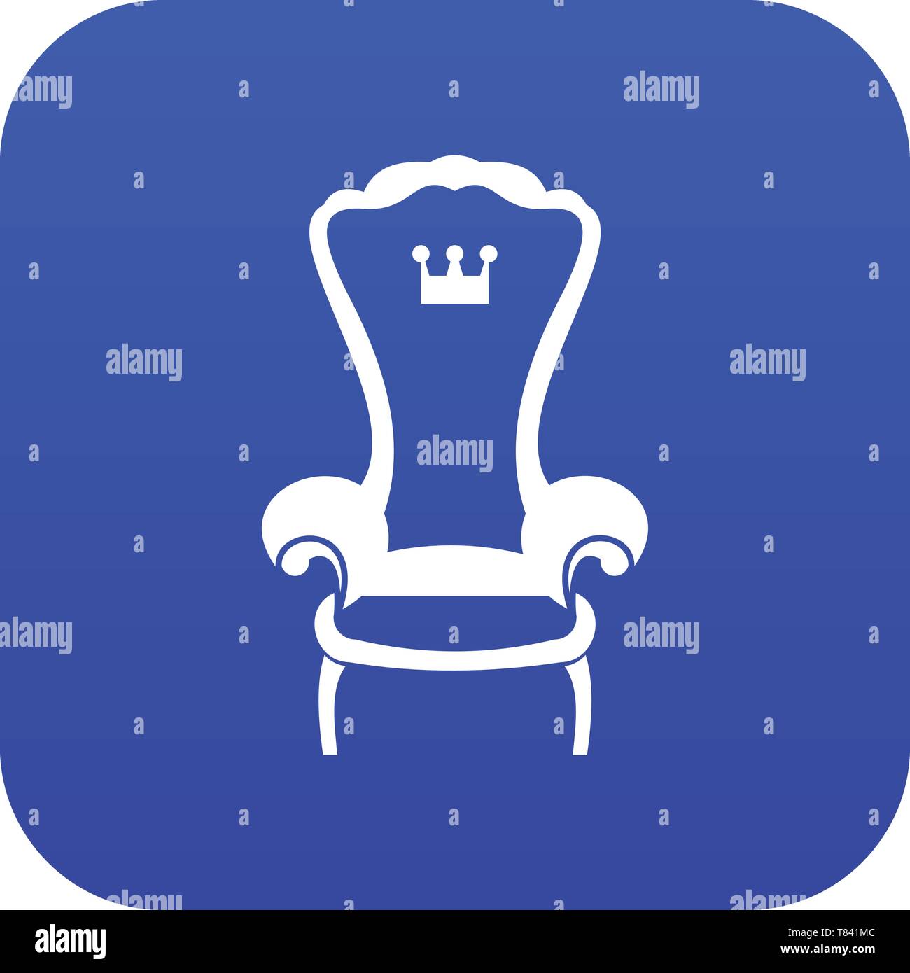 King throne chair icon digital blue Stock Vector Image & Art - Alamy