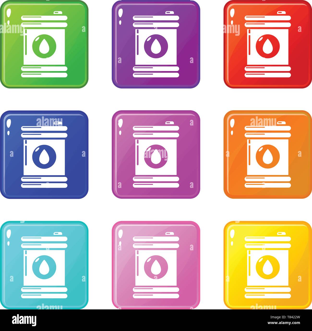 Oil icons set 9 color collection Stock Vector Image & Art - Alamy