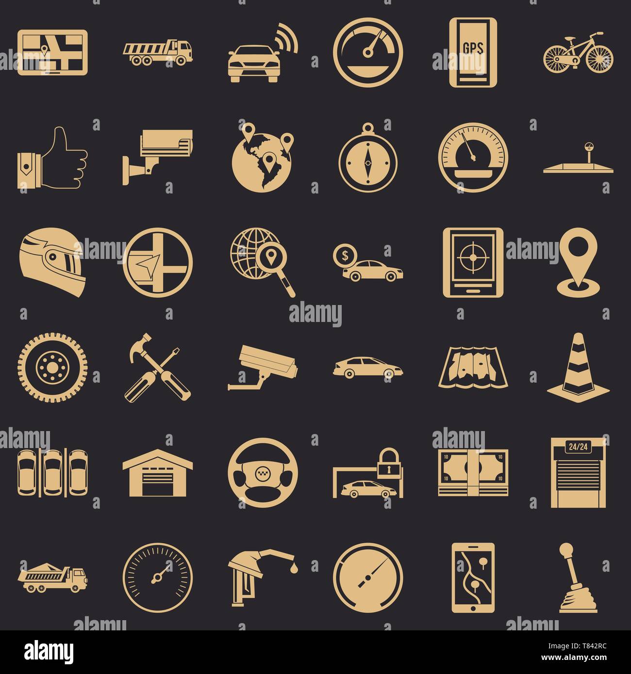Machine icons set, simple style Stock Vector Image & Art - Alamy