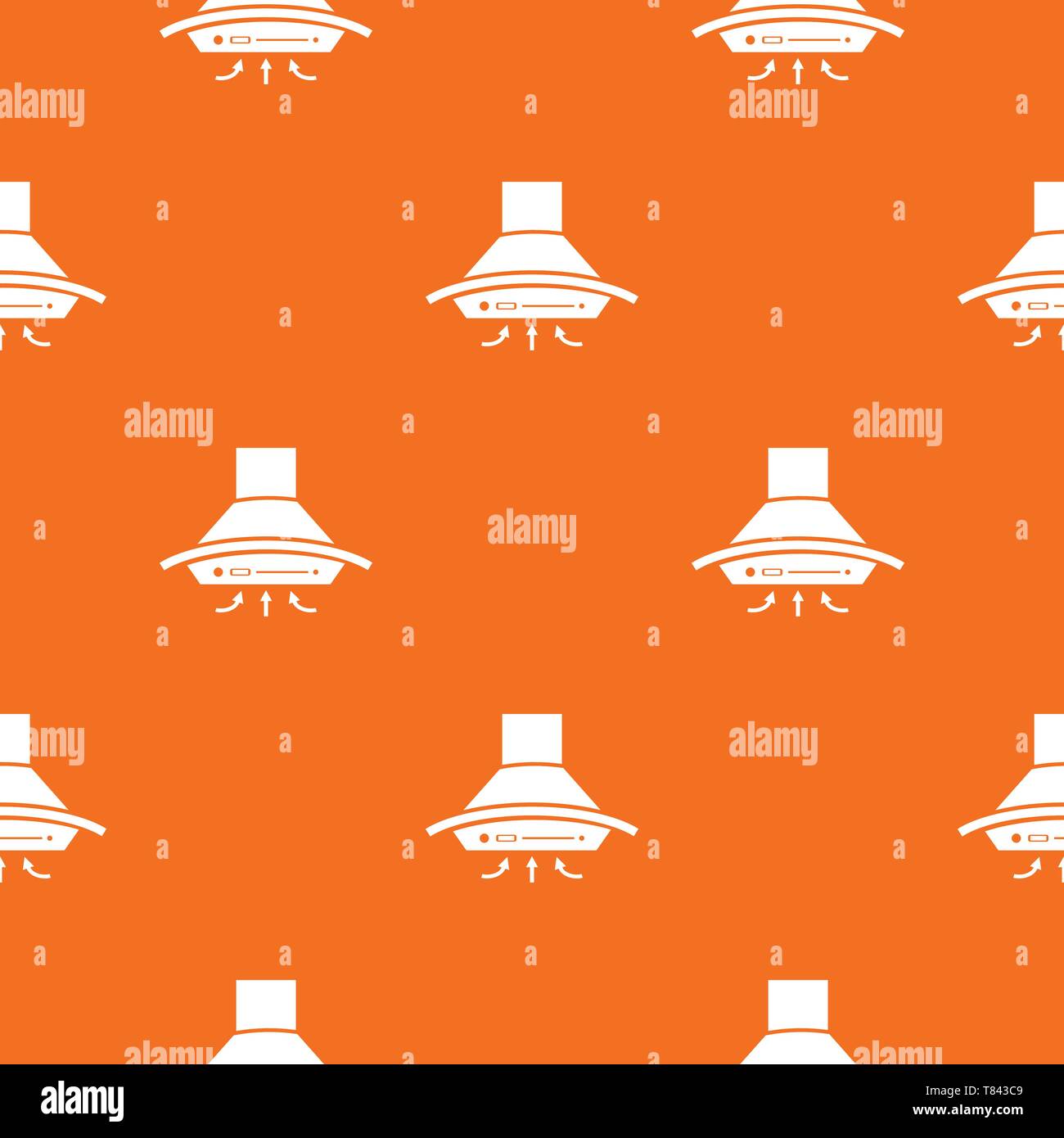 Cooker hood pattern vector orange Stock Vector