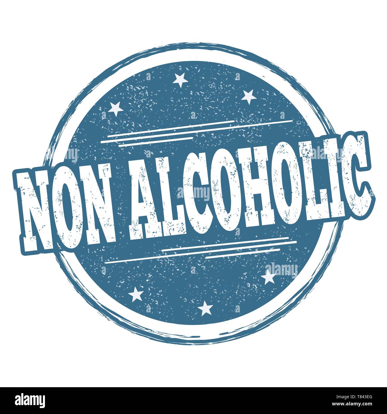 Non alcoholic sign or stamp on white background, vector illustration Stock Vector