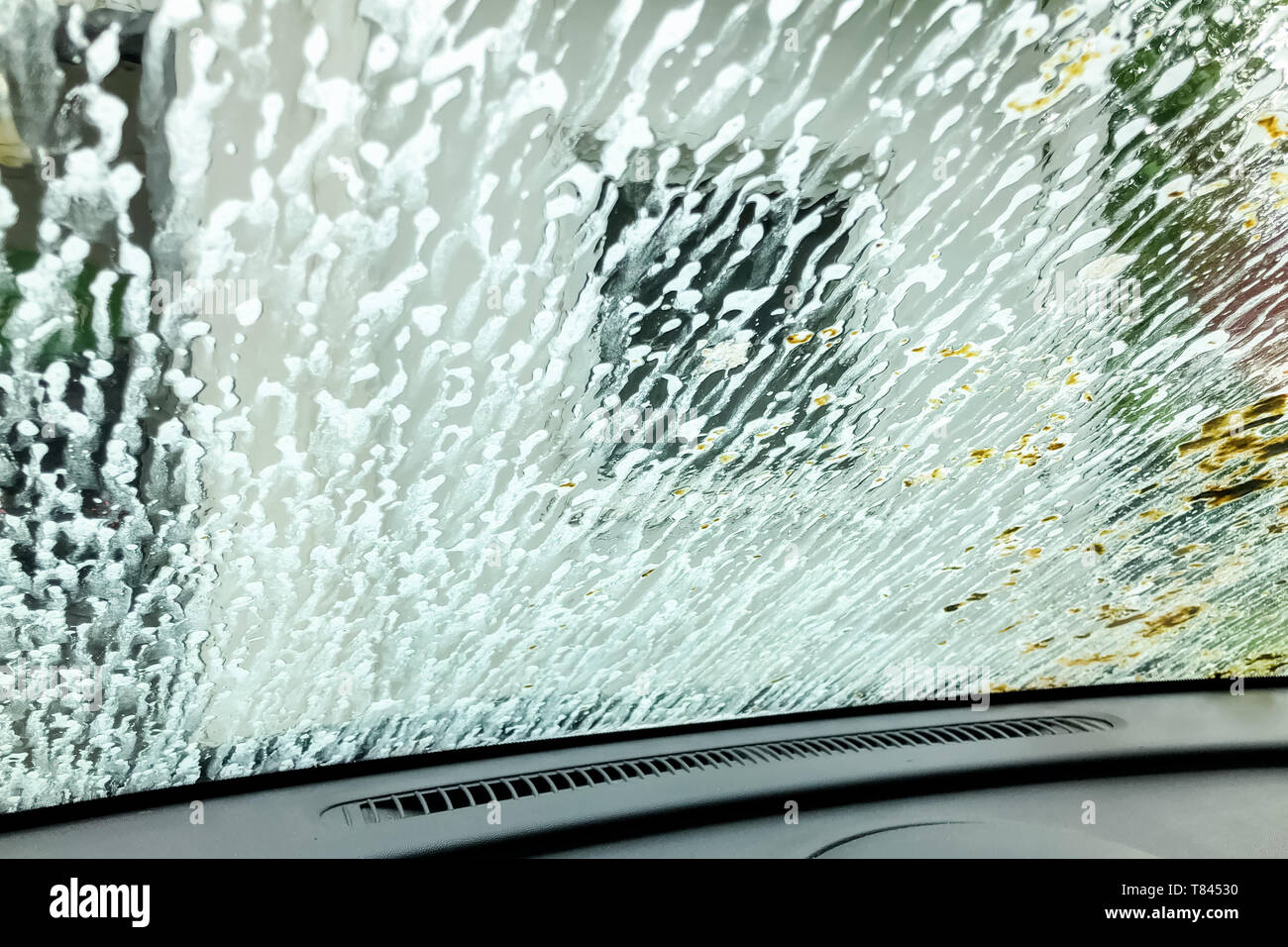 Car Washing in a Car Washing Street Stock Photo Alamy
