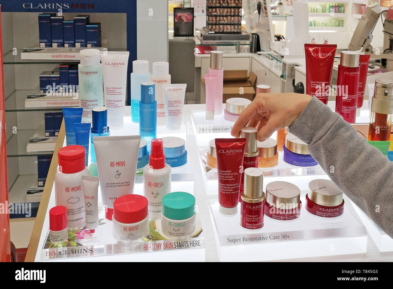 Clarins products hi-res stock photography and images - Alamy