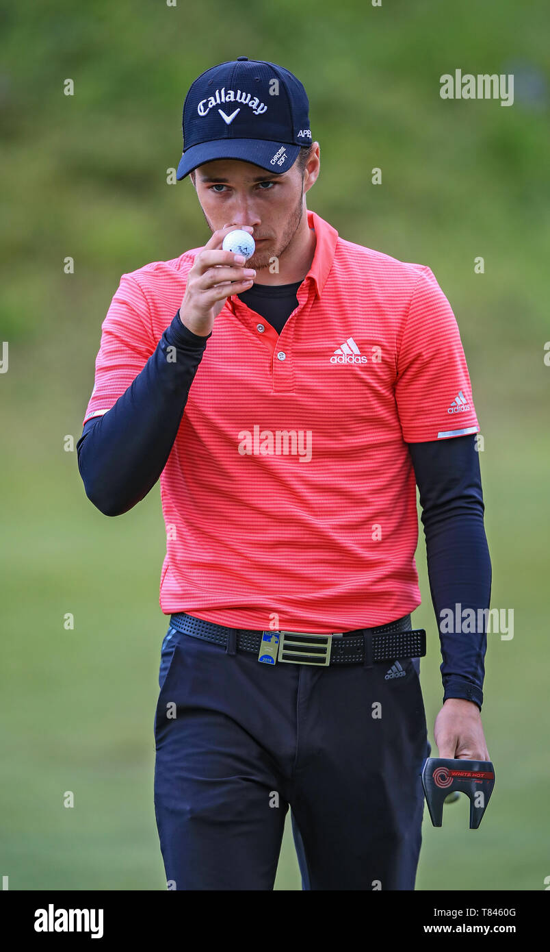 bemærkning utilstrækkelig Uforglemmelig Matthew Jordan reacts to a birdie on the 10th green during day two of the  Betfred British Masters at Hillside Golf Club, Southport Stock Photo - Alamy