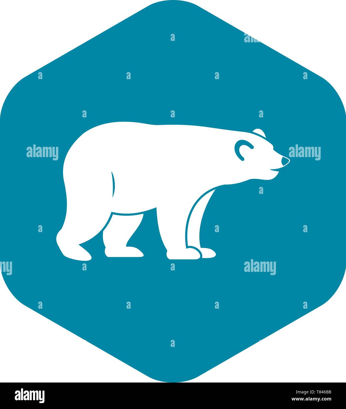 Wild bear icon, simple style Stock Vector