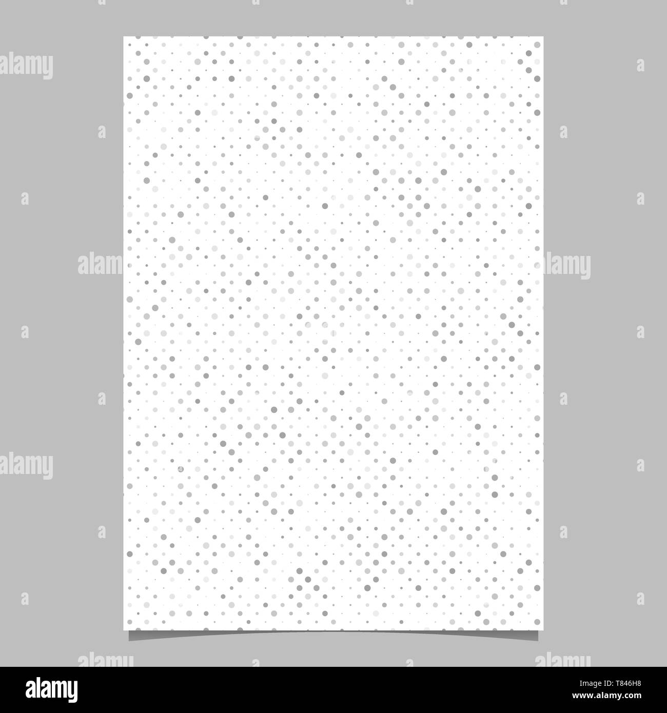 Grey dot pattern brochure background - vector stationery template ...