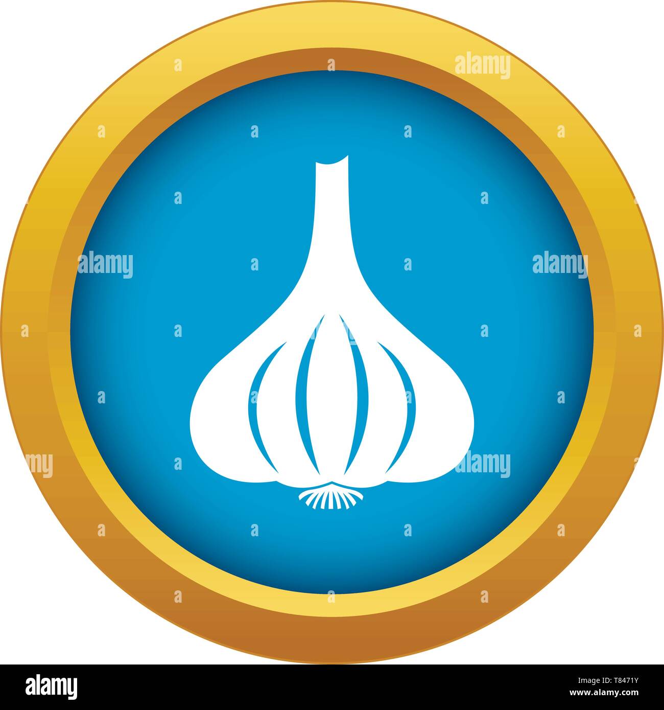 Garlic icon blue vector isolated Stock Vector Image & Art - Alamy