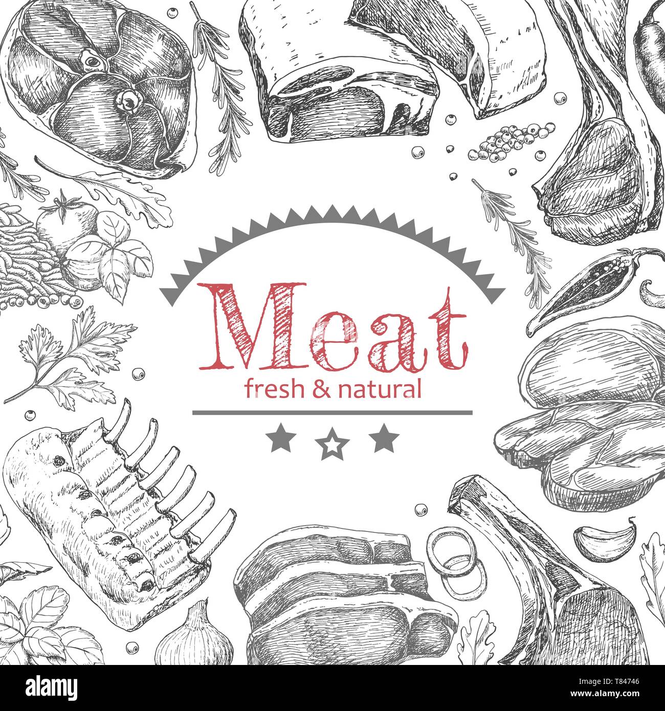 https://c8.alamy.com/comp/T84746/background-with-different-meat-products-vector-illustration-for-your-design-T84746.jpg