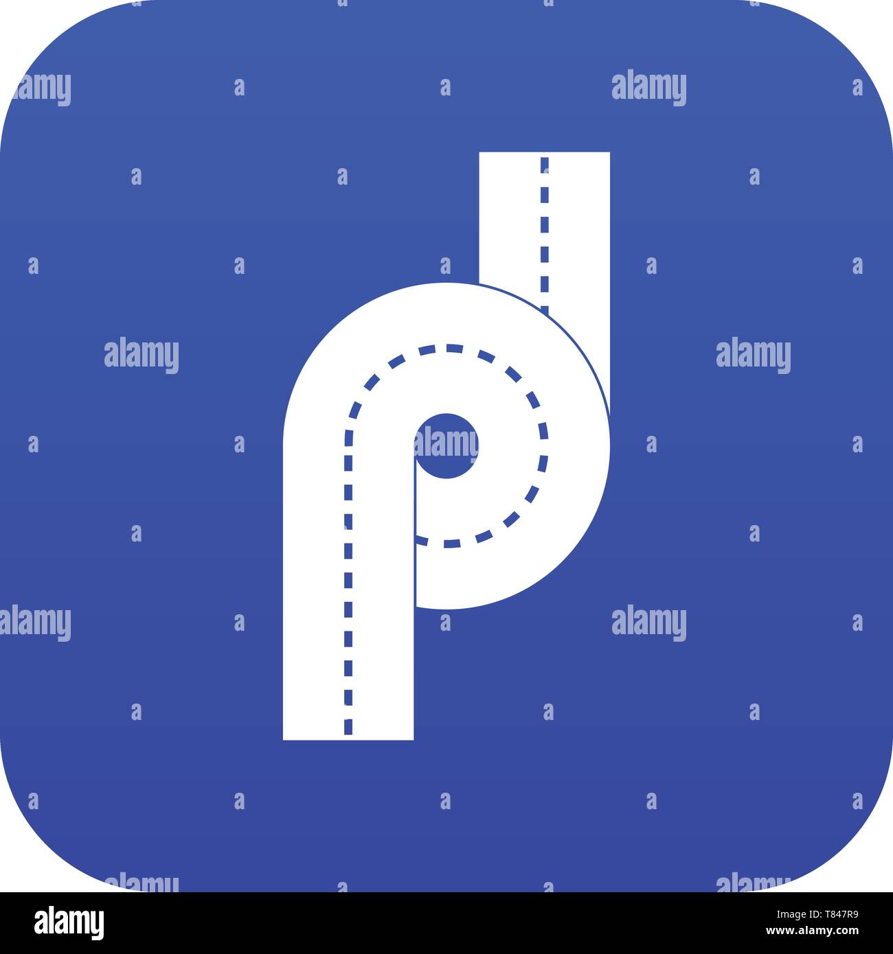 Little road junction icon digital blue Stock Vector Image & Art - Alamy