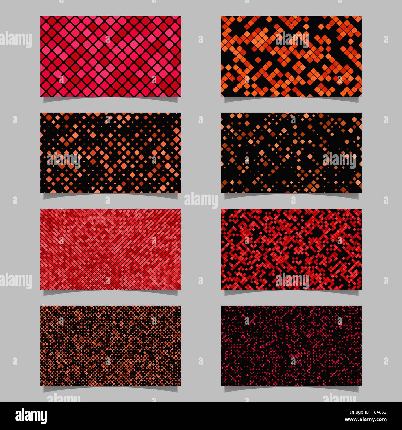 Geometrical card background set - vector template designs Stock Vector