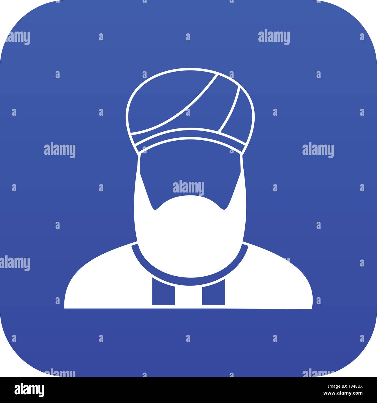 Muslim preacher icon digital blue Stock Vector