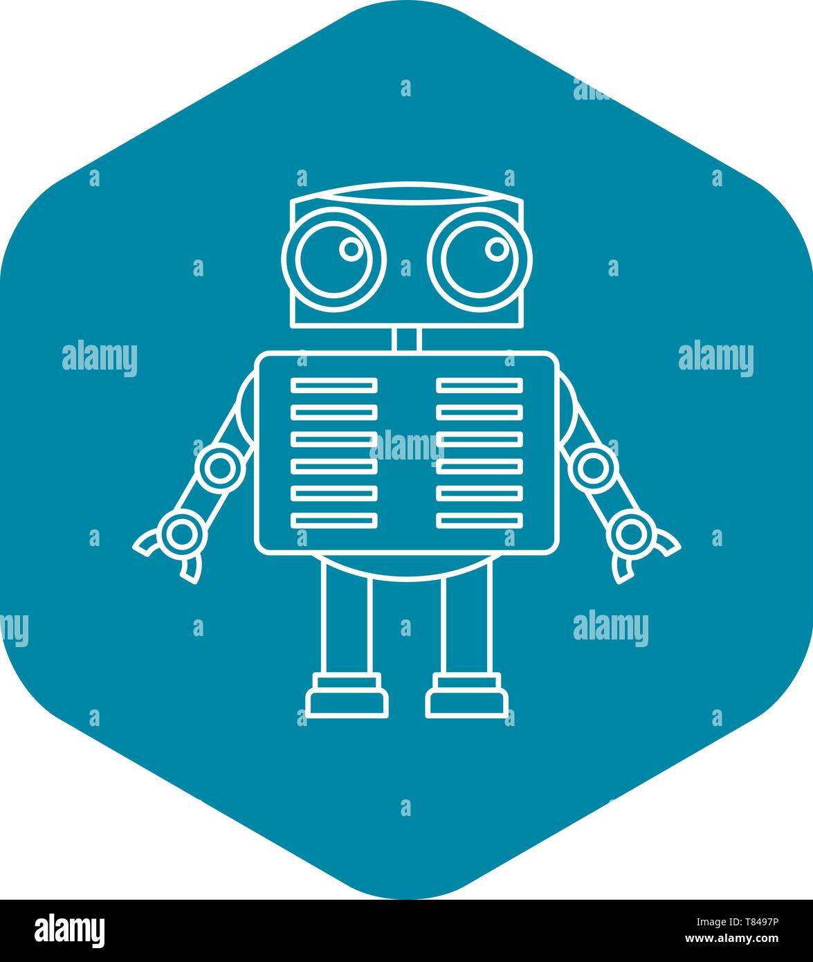Humanoid robot icon, outline style Stock Vector Image & Art - Alamy