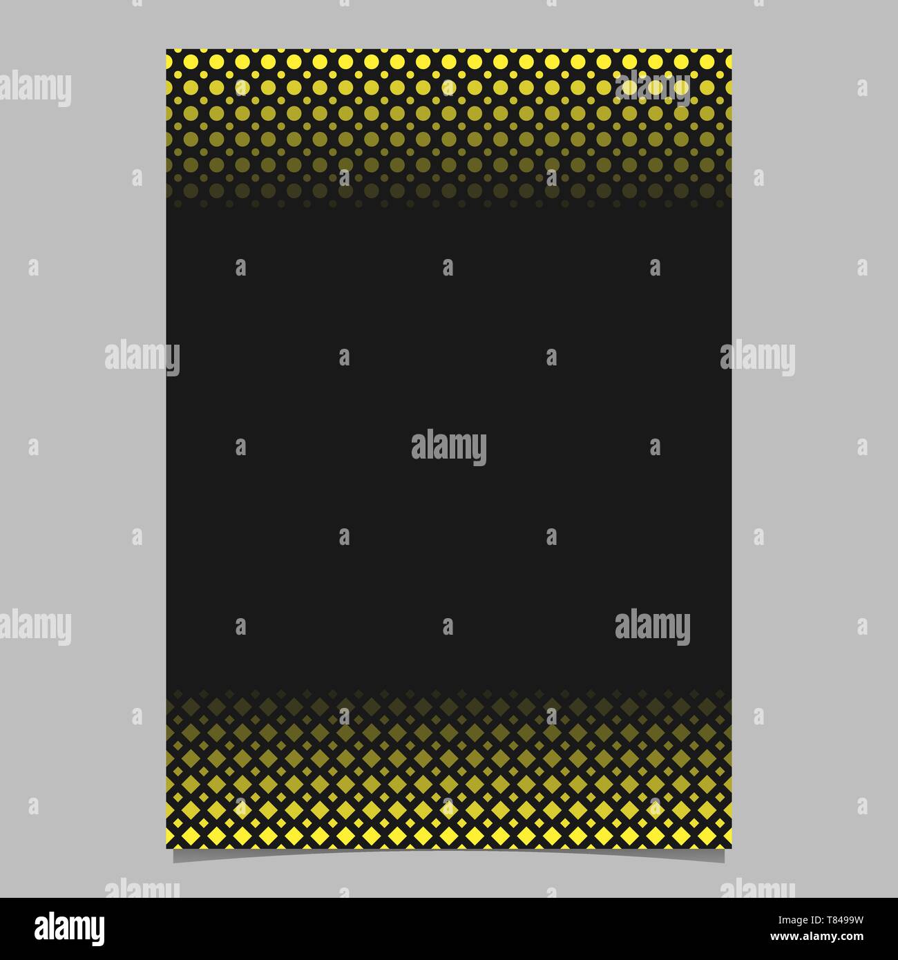 Retro abstract halftone pattern flyer template - vector page graphic ...