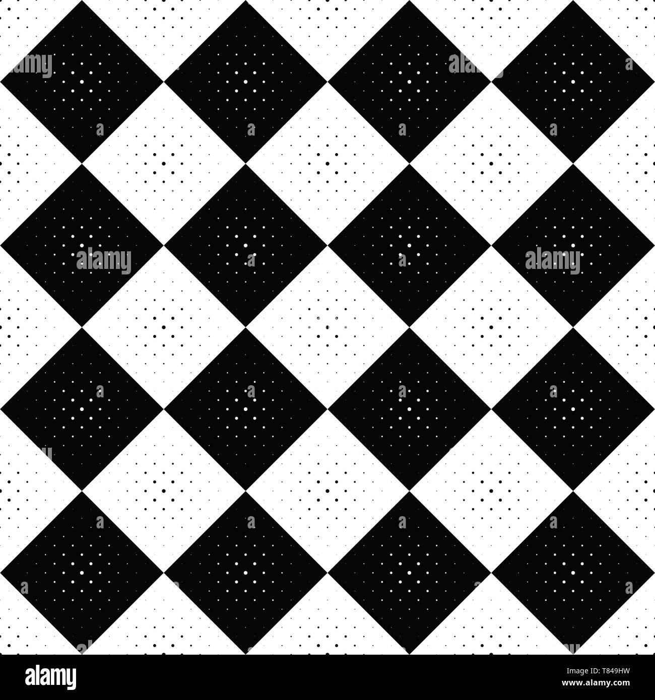 Seamless geometrical black and white dot pattern background design ...