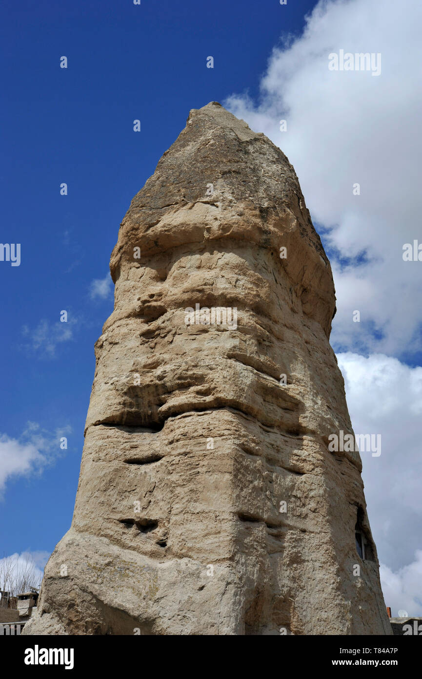 Unusual rock formations in Cappadocia, Turkey Stock Photo