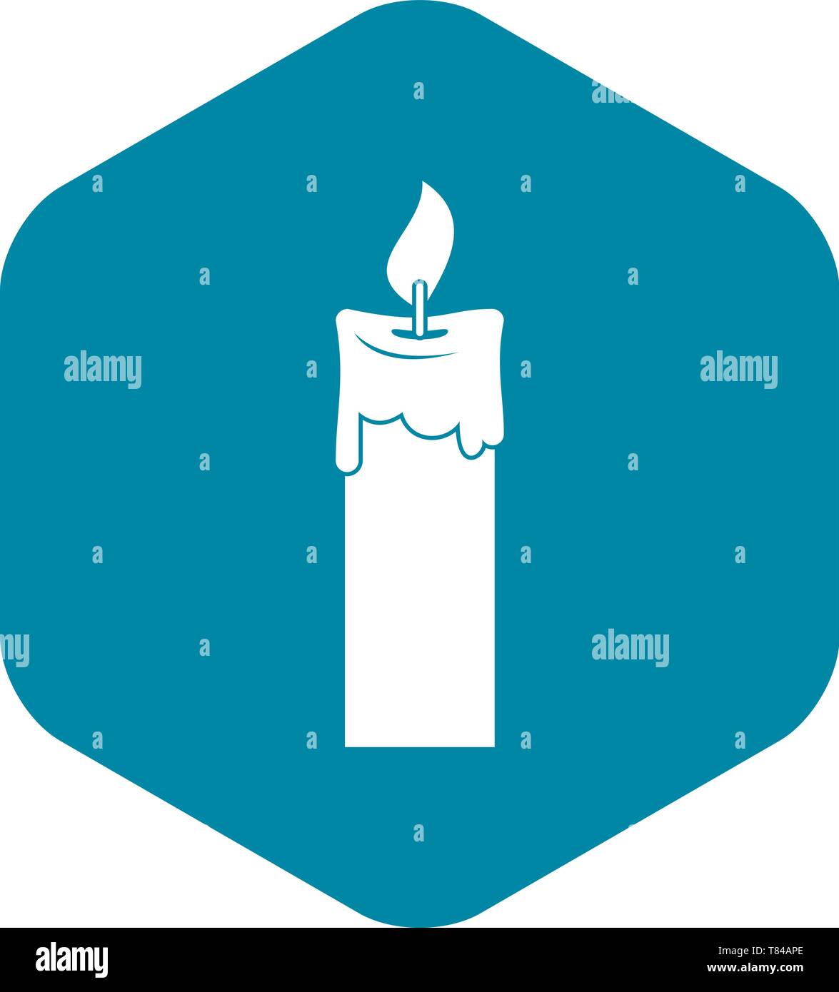 Candle icon, simple style Stock Vector Image & Art - Alamy