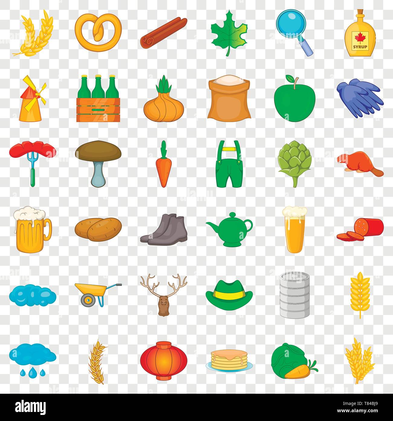Autumn icons set, cartoon style Stock Vector Image & Art - Alamy