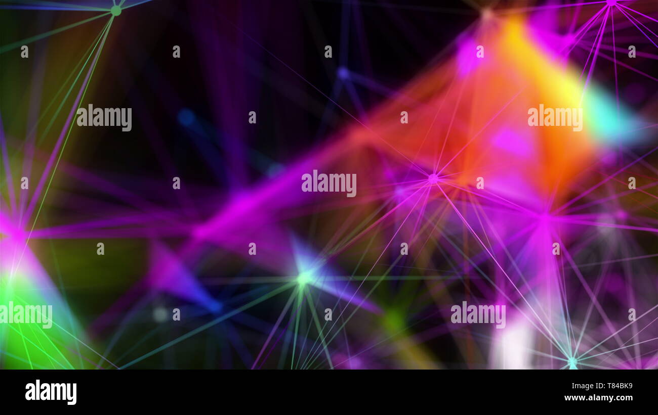 Abstract Polygonal Space Background with Connecting Dots and Lines ...