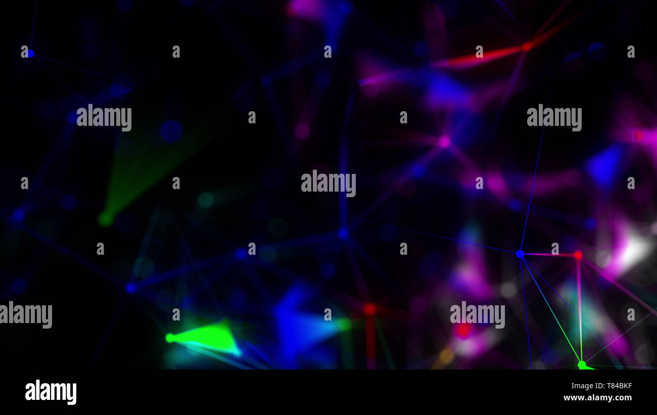 Abstract Polygonal Space Background with Connecting Dots and Lines ...