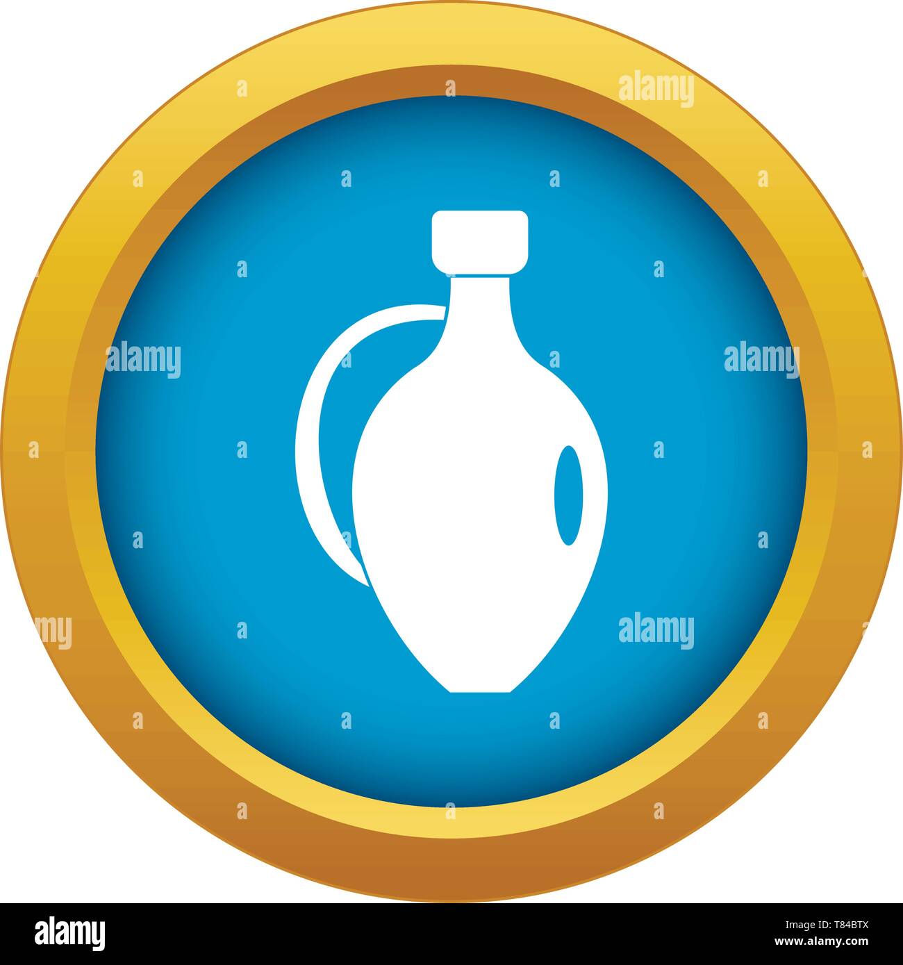 Clay jug icon blue vector isolated Stock Vector
