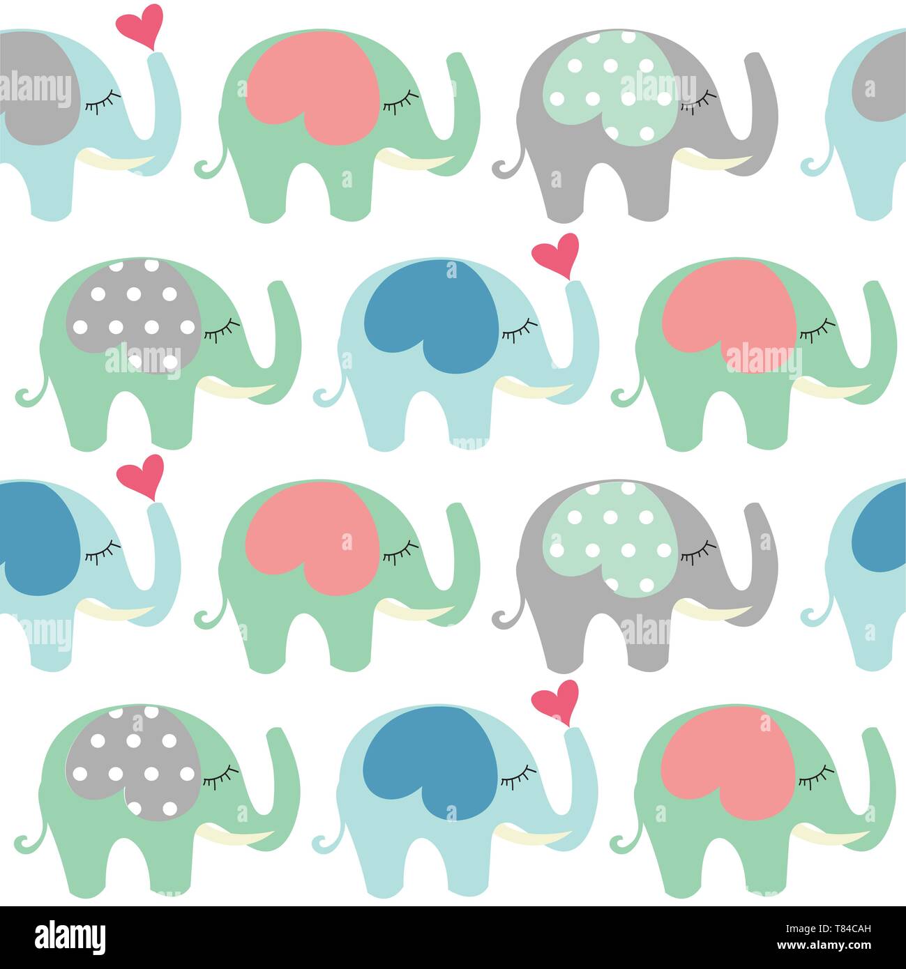 Baby Shower greeting card with Elephant Stock Vector Image &amp; Art - Alamy