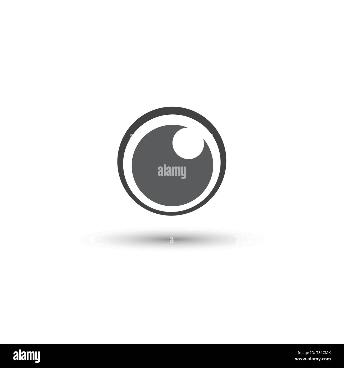 Eye icon vector symbol. Flat design style Stock Vector