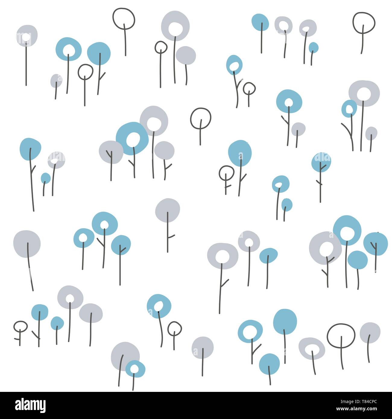 Winter seamless floral pattern Stock Vector