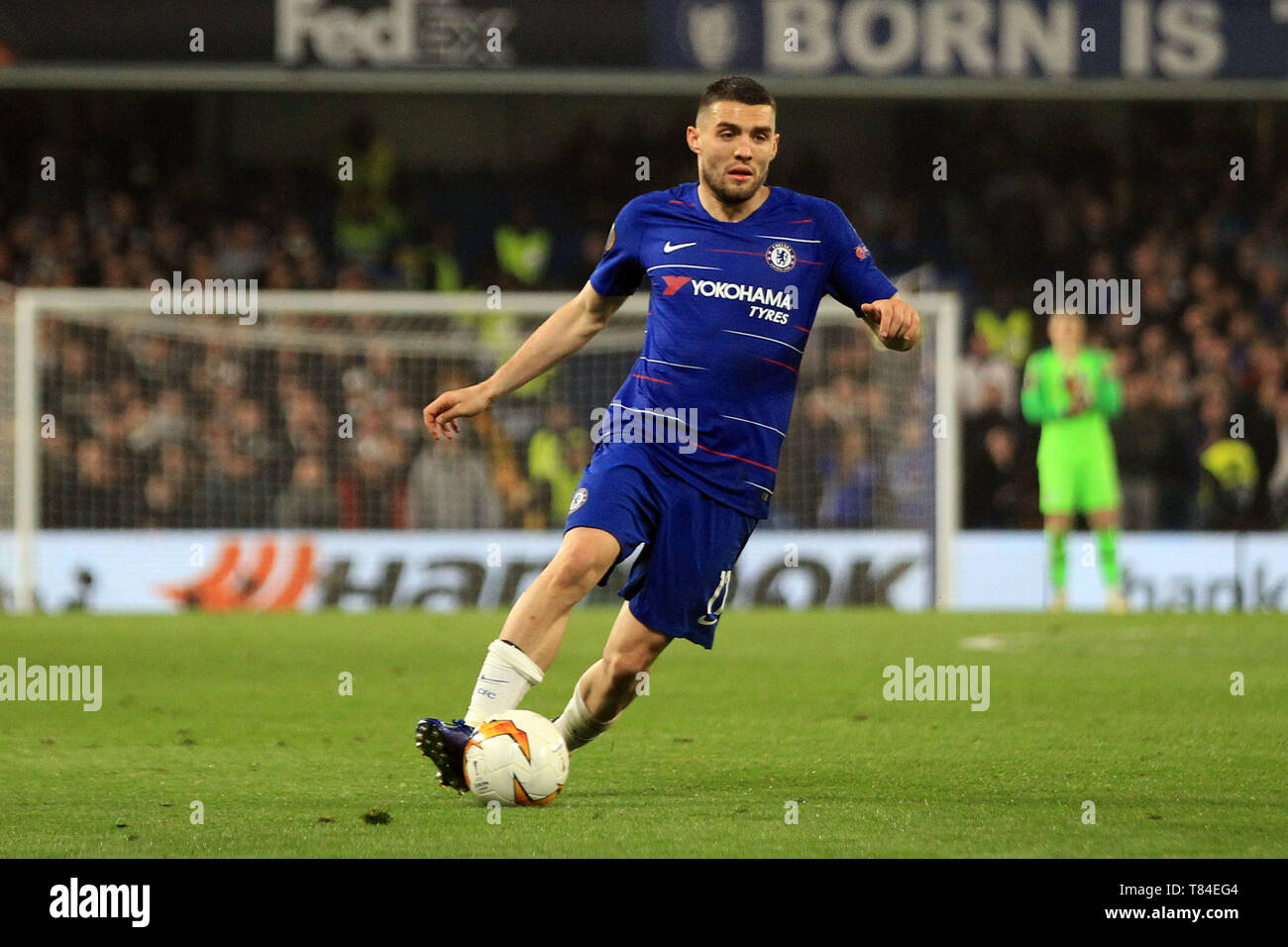 London, UK. 9th May 2019. Mateo Kovacic  of Chelsea in action. UEFA Europa league match, semi- final, 2nd leg match , Chelsea v Eintracht Frankfurt at Stamford Bridge in London on Thursday 9th May 2019.  this image may only be used for Editorial purposes. Editorial use only, license required for commercial use. No use in betting, games or a single club/league/player publications . pic by Steffan Bowen Credit: Andrew Orchard sports photography/Alamy Live News Stock Photo