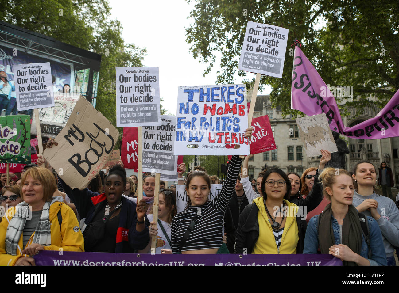 Parliament Square, Westminster, UK. 11th May 2019. ‘March for Choice’ and ‘pro Life demonstration at the same time. Penelope Barritt/Alamy Live News Stock Photo