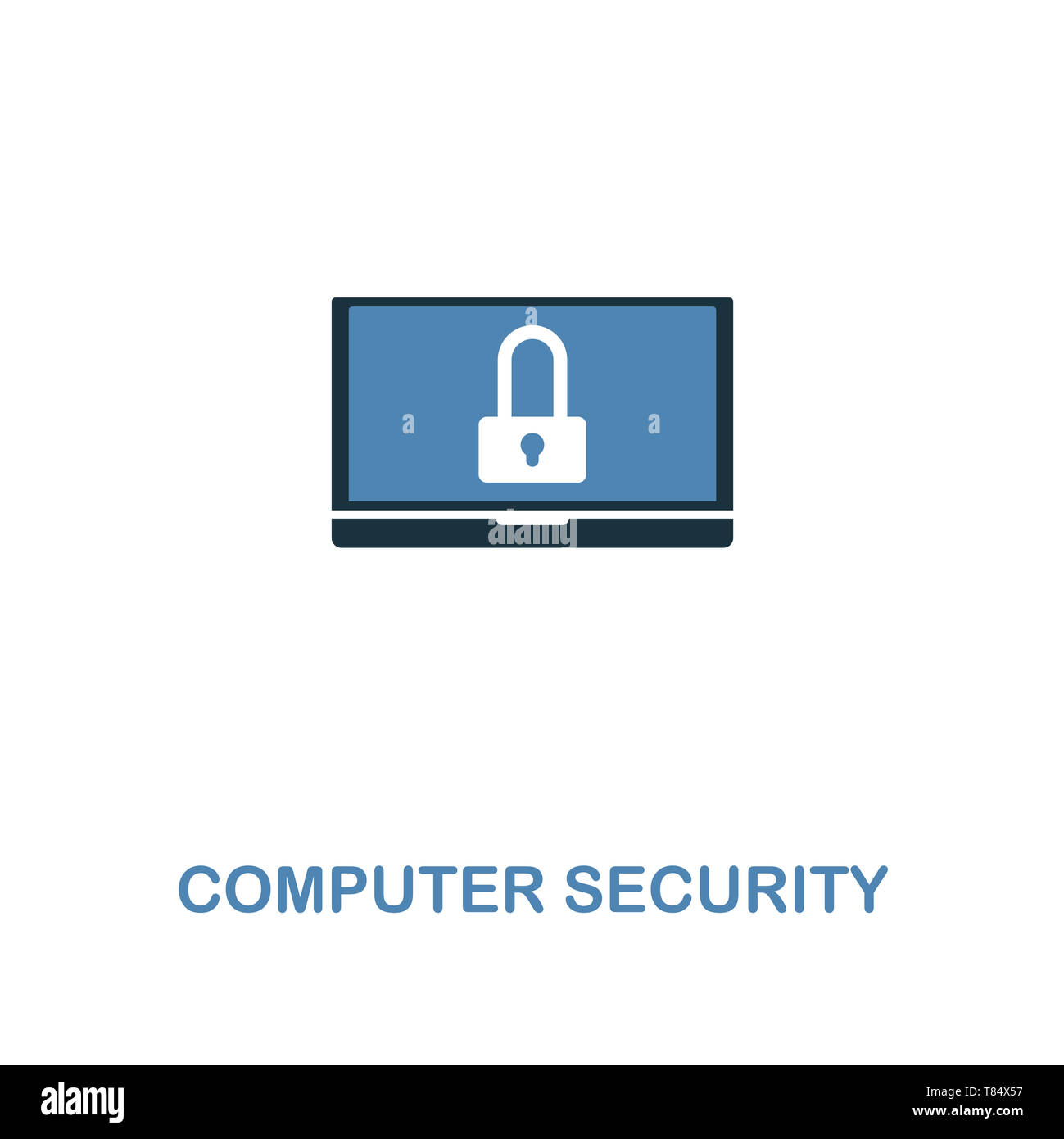 Computer Security creative icon in two colors. Premium style design ...