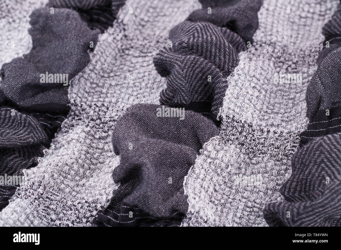 Black and white fabric background closeup picture Stock Photo - Alamy