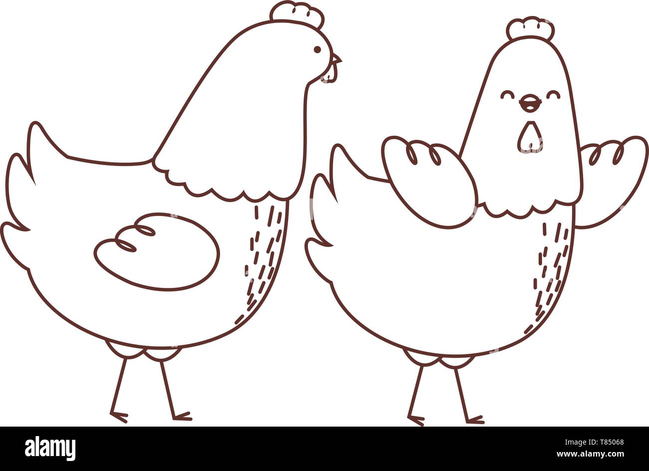 Happy farm animals outline Stock Vector Image & Art Alamy