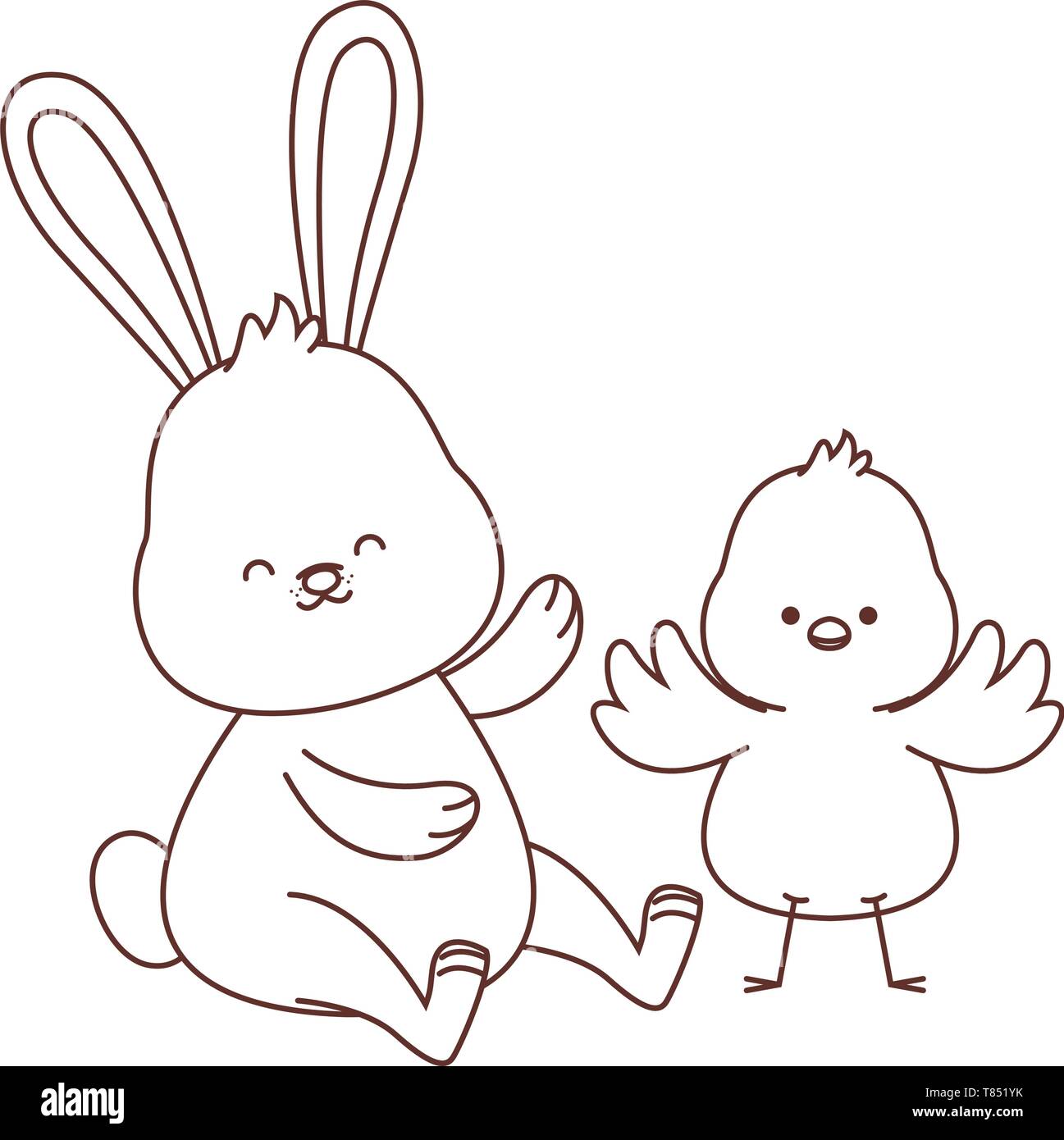 Happy farm animals outline Stock Vector Image & Art Alamy