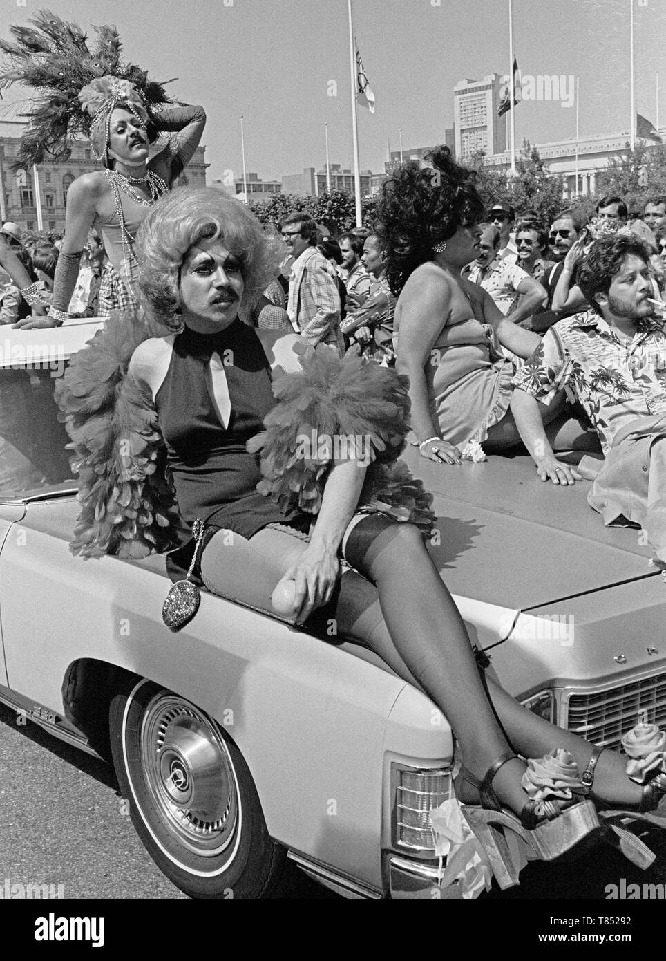 Gay Pride Parade in San Francisco,  June 1977 Stock Photo