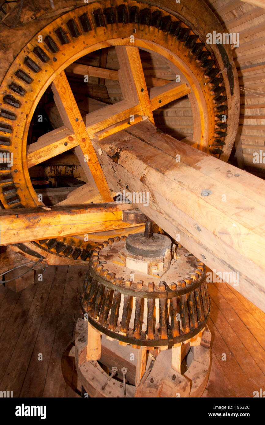 Gears of a Windmill Stock Photo Alamy