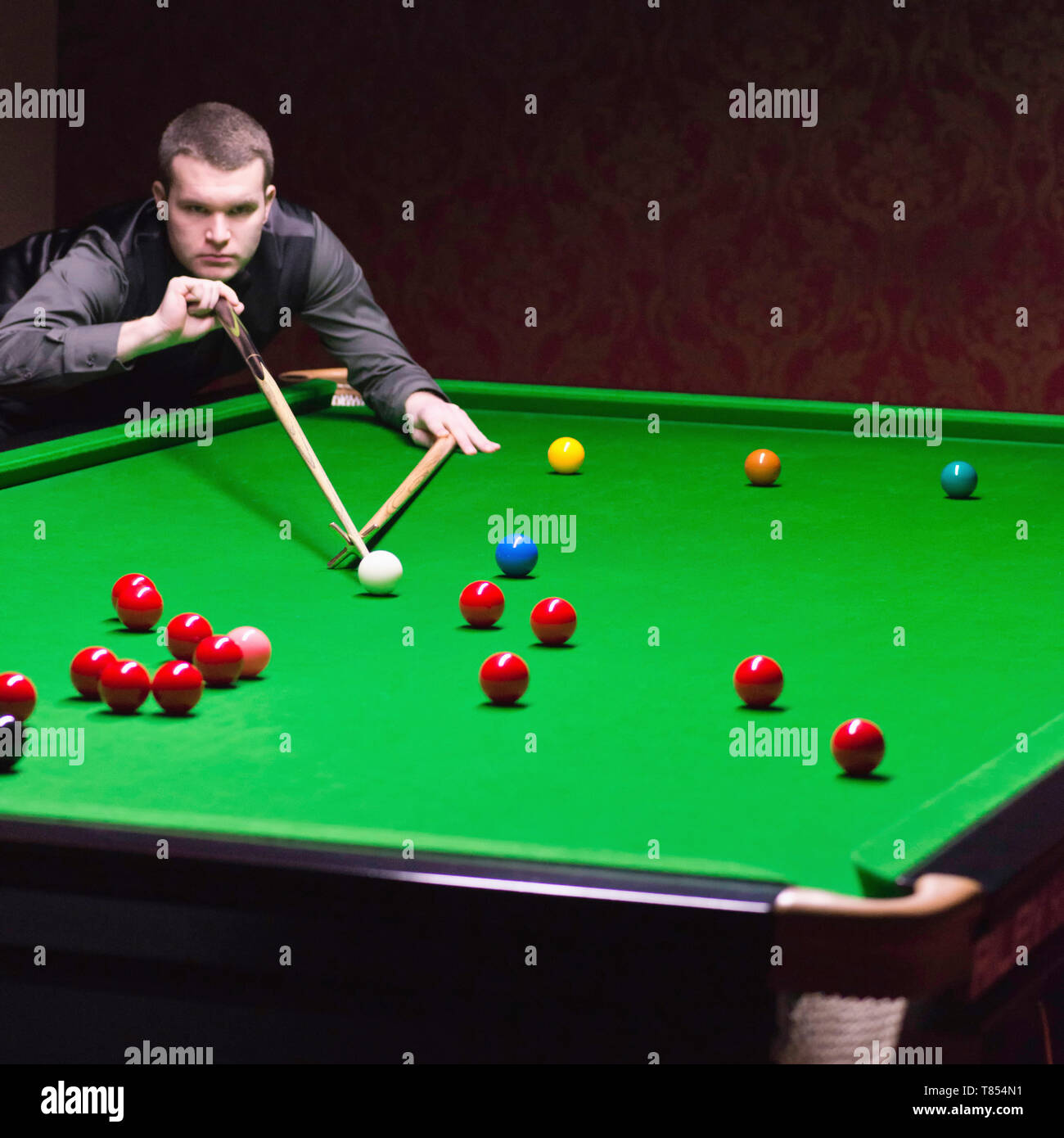 Snooker player Stock Photo