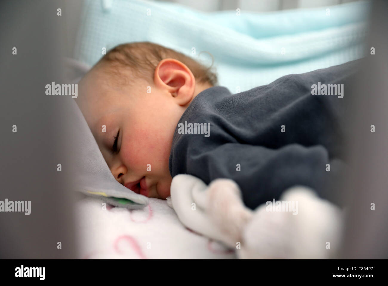 Lullaby Baby Boys Cute Sleepy Awake Face Striped Pyjamas 