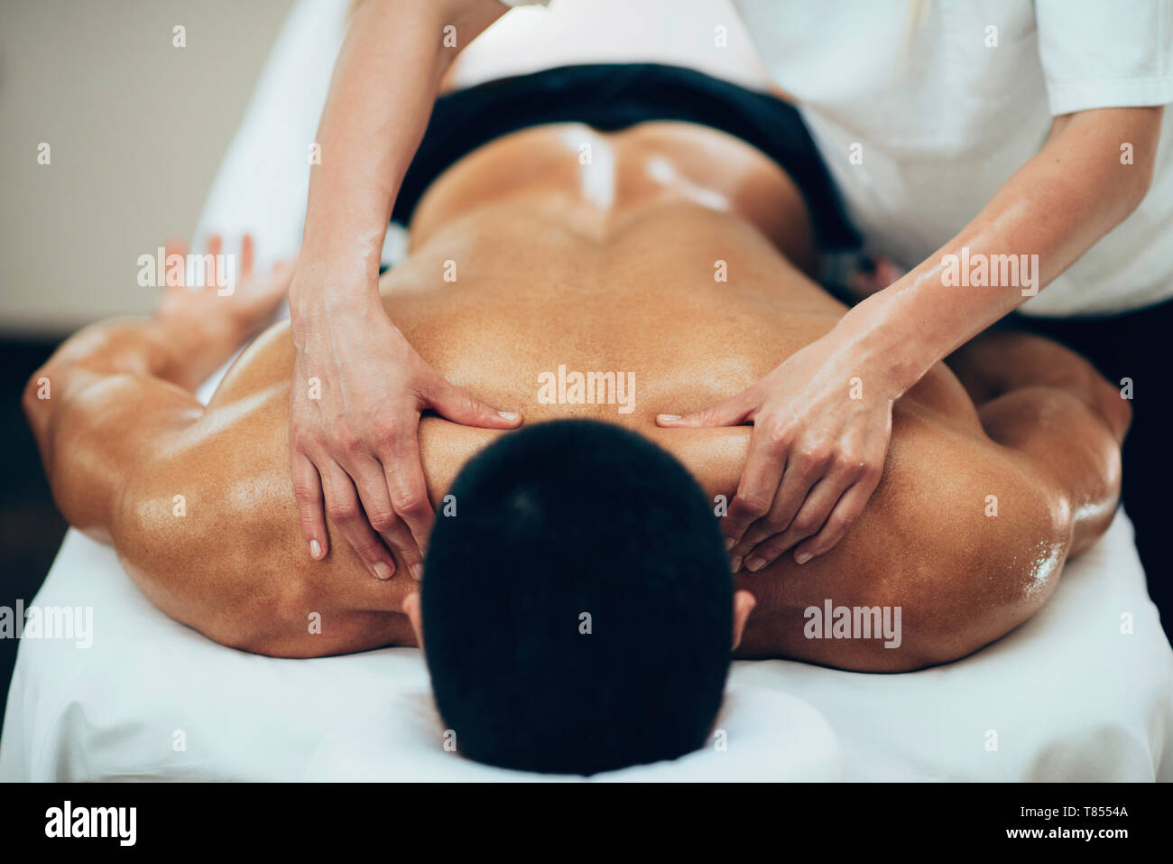 Sports massage Stock Photo